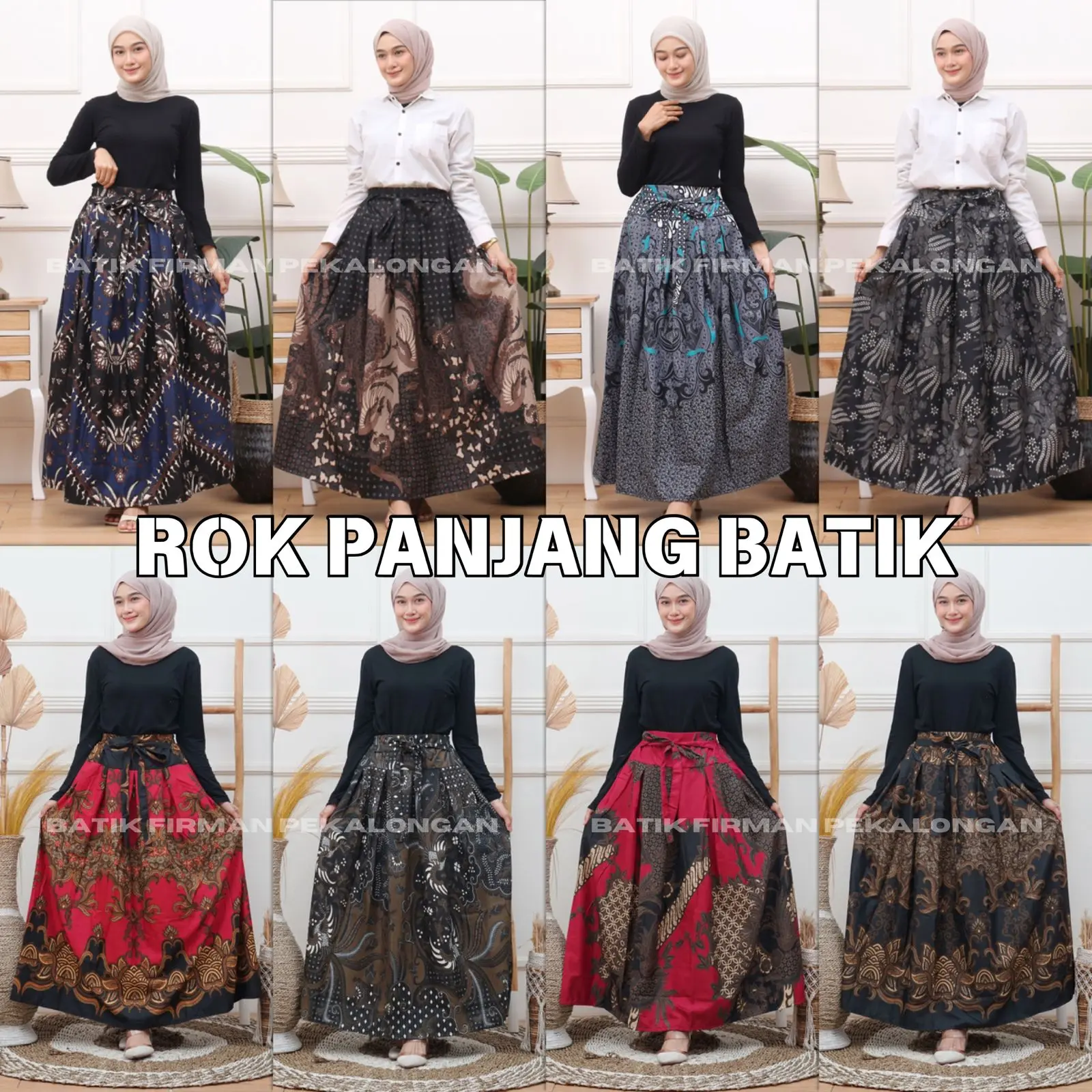 Rok Panjang Batik Wanita Dewasa harga termurah Bawahan Rok Batik Panjang Modern klok