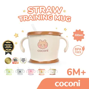COCONI Early-age Straw Training Mug | Gelas Sedotan Bayi Anak Wadah