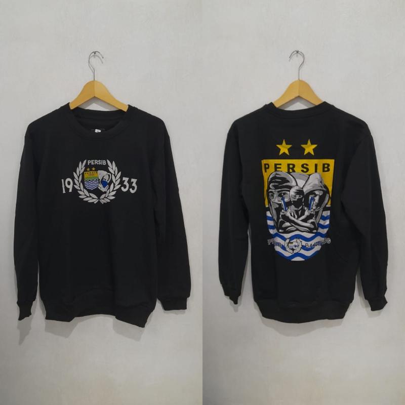 sweater crewneck persib cowo or cewe Katun Fleece Tebal Wanita Unisex 6