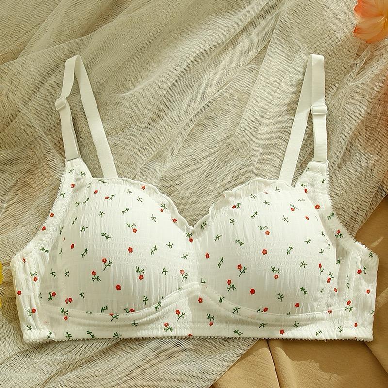 JC116 Push Up Bra Wanita Tanpa Kawat Korea Flower Fashion Sweet Trendy ...