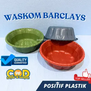 POSITIF PLASTIK [1 Lusin] Wakul Plastik BARCLAYS 12 - Wadah Hajatan Syukuran Baskom Hajatan