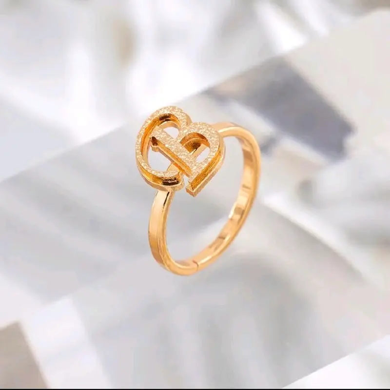 Cincin Titanium huruf simpel dan elegan 3