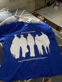 Product Review of Baju Skena Unisex Woopie Project Boxy Fit Kaos Distro Pria Wanita Oversize Biru Vintage T-shirt Keren Katun 20s 200gsm Lembut Sablon Platisol Printing from 🤙**🏻 0