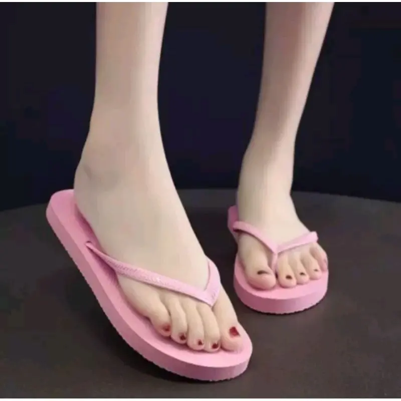 Sandal wanita terbaru terlaris sandal jepit jelly polos 3