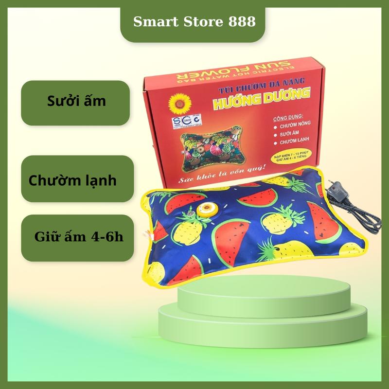 Túi sưởi cắm điện đa năng cỡ lớn, gối chườm nóng lạnh làm ấm cơ thể Sưởi Ấm Máy Sưởi