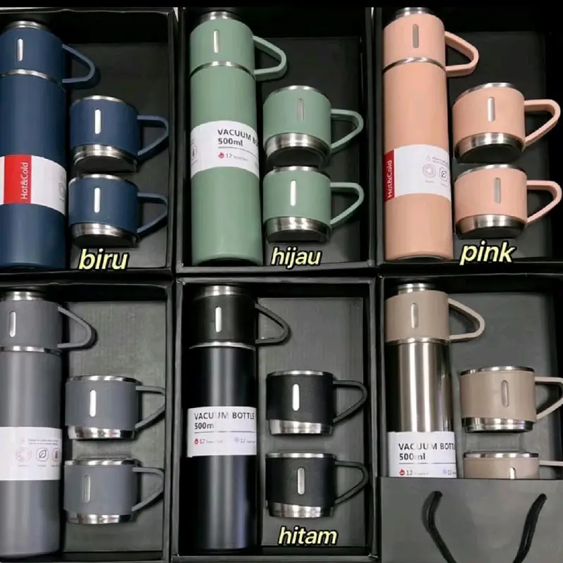 Termos Sultan Vacuum Flask Set / Good Mood Vibe Premium 500 ML Panas Dingin 0