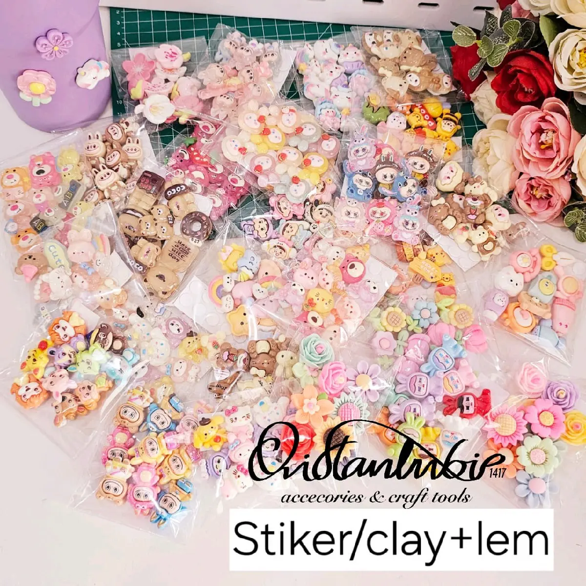 Stiker Clay Free Lem Kemasan 6pcs&10pcs