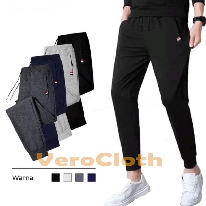 Celana Jogger Panjang Baby Terry Dewasa Uniseks Berpori Nyaman Sport Joger 0