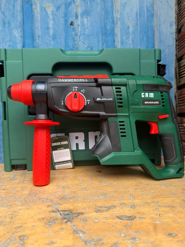  THÂN MÁY Khoan bê tông GREEKMAN TANK90BL - 2.9J - Chân pin thông dụng - HN 