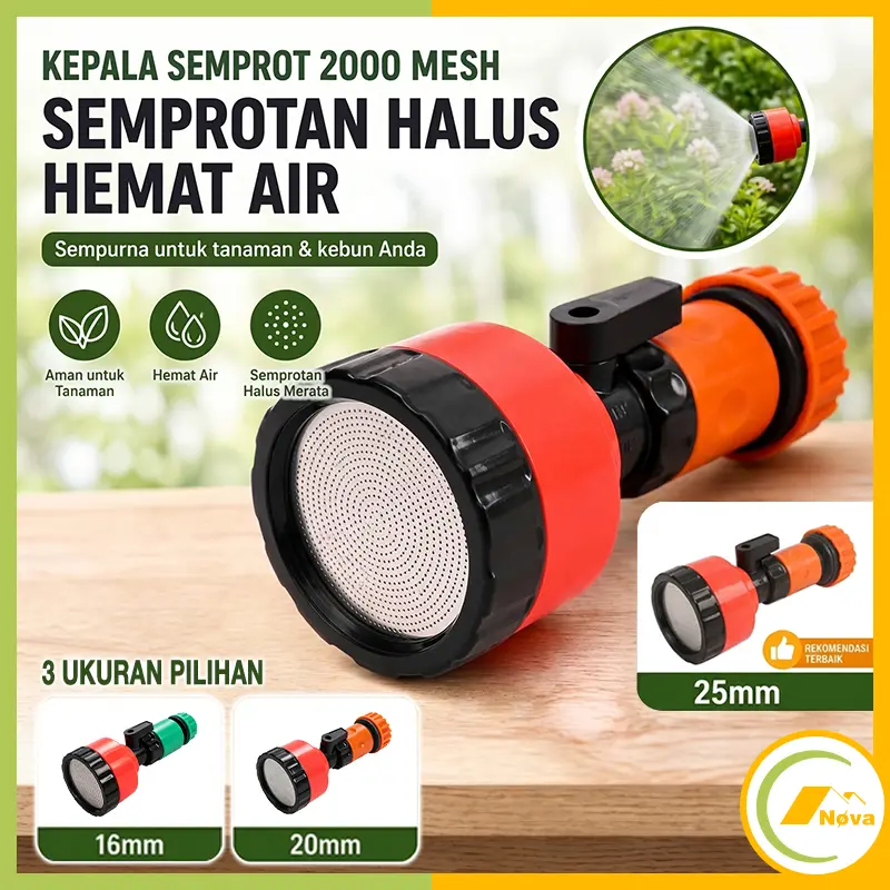 AXISMAX Kepala Semprotan Air Tanaman 2000 Lubang Sprinkler Halus Alat Siram Kebun Pertanian