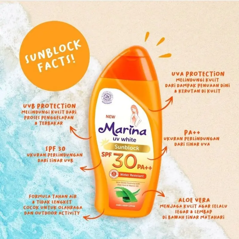 Sunblock Marina HBL UV White SPF30 PA++ 85 ml