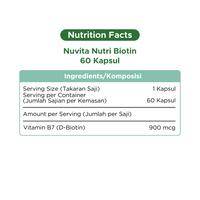 Gambar Nuvita - Nutri Biotin 60 Capsules [2pcs] Free Nuvita Folic Strip Exp 10/26 dari Natural Farm Kota Administrasi Jakarta Barat 3 Tokopedia