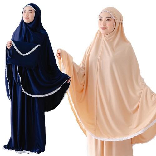 Mukena dewasa traveling 3 in 1 mix renda Mukenah 5