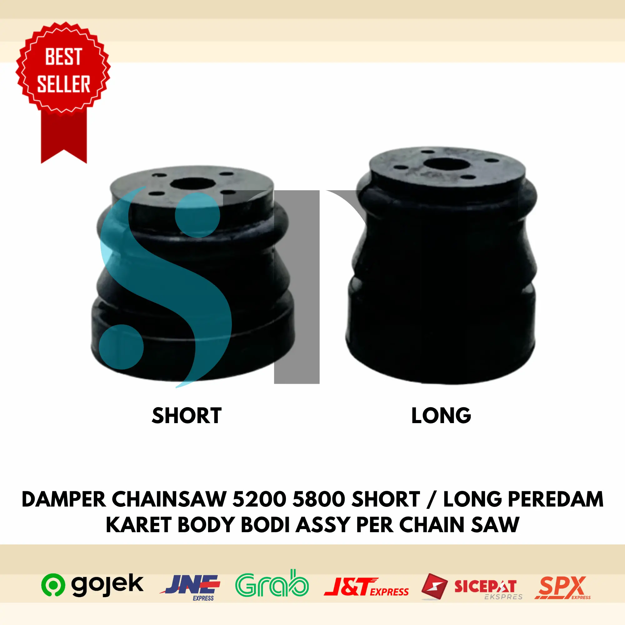 Damper Chainsaw 5200 5800 Short Long Peredam Karet Body Bodi Assy Per Chain Saw