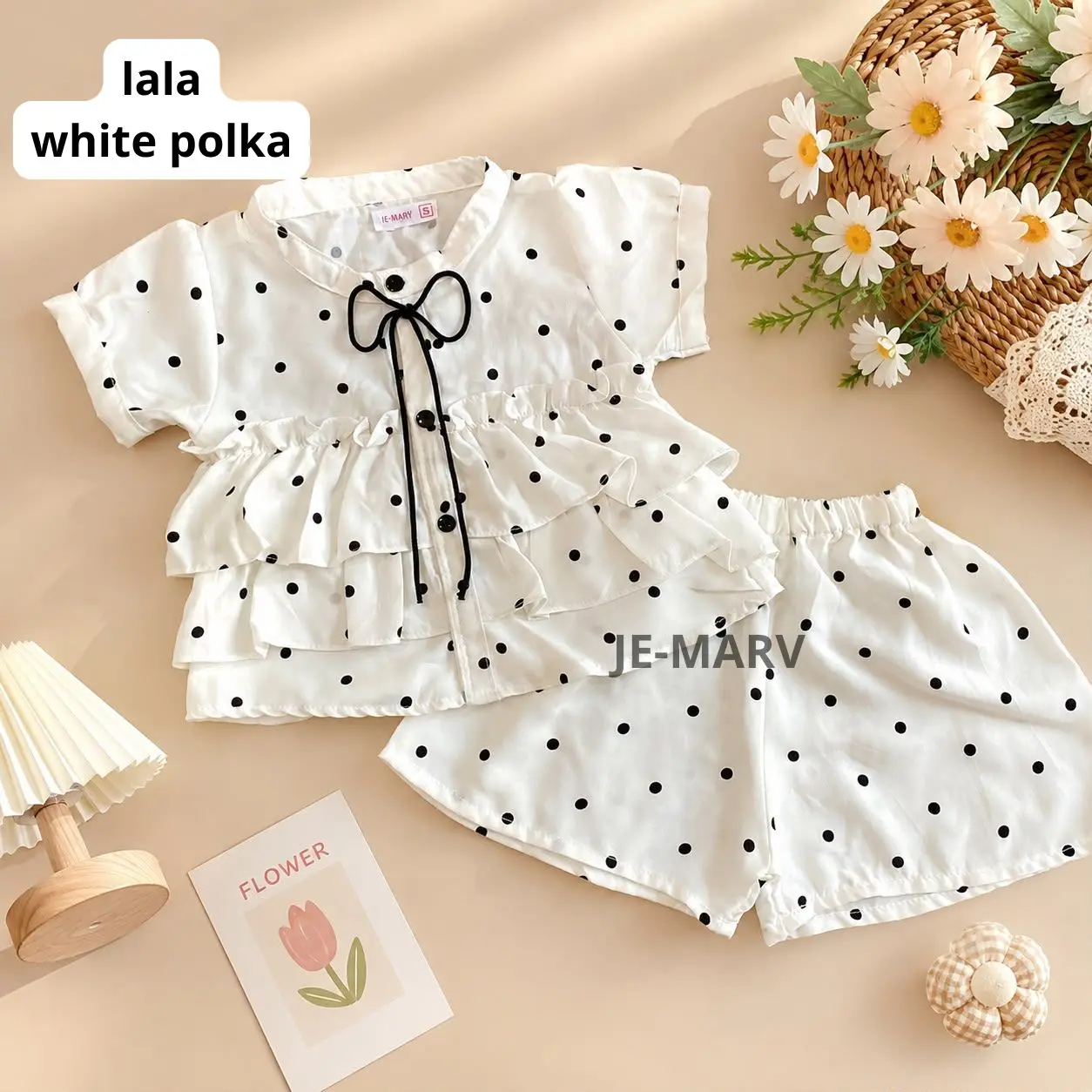 JE-MARV- LALA SETELAN BAJU ANAK PEREMPUAN LUCU BAHAN RAYON PREMIUM MODEL TERBARU TAHUN 2026 KOREAN STYLE