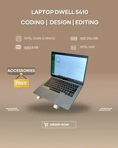 LAPTOP DWELL 5410 INTEL CORE I5 GEN 10 RAM 8GB SSD 256GB