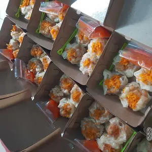 (isi 25pcs) Dus Box Dimsum Laminasi  / Kotak Dimsum / Lunch Box XS / Dus Dimsum / Paper Lunch Box S / Dus Dimsum 10x10 / Box Dimsum Kecil / Kemasan Wadah Dimsum