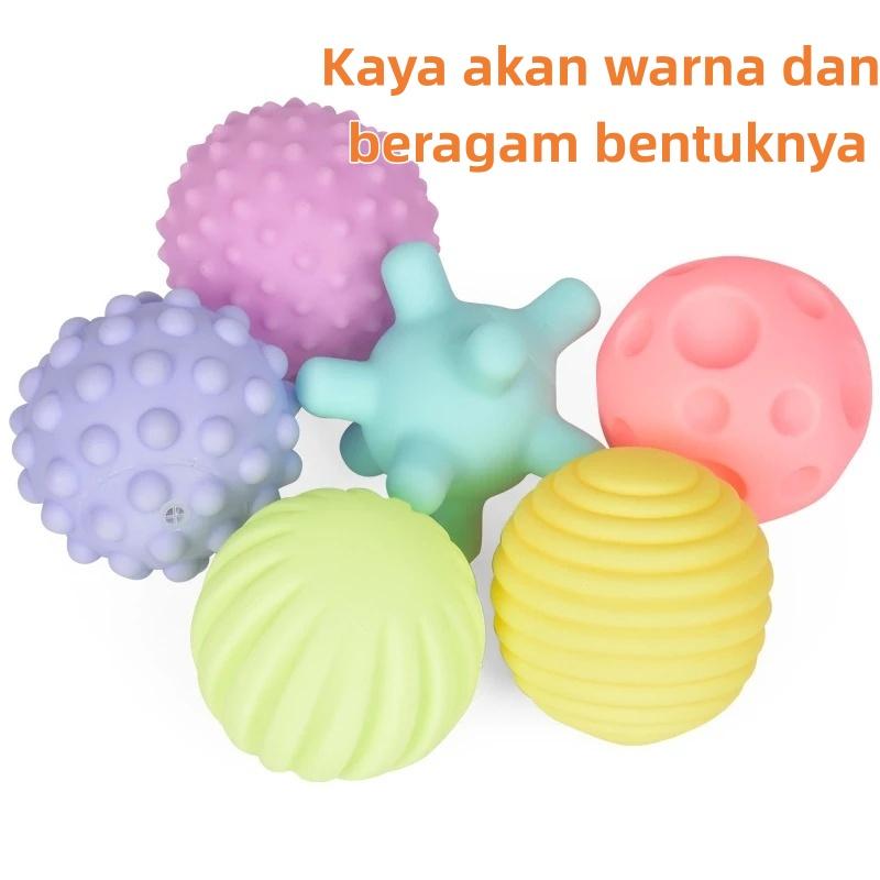 【Ready】Bayi Sensory Squishy Mainan Pelatihan Touch Handball Anak-anak Yang Baru Lahir Multifungsi Soft Ball Set Perlengkapan Bayi Mainan COD
