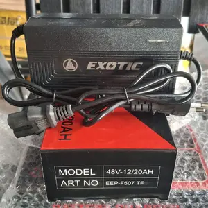 Charger sepeda listrik Exotic 48v 12 20 Ah universal bisa untuk segala merk exotic goda uwinfly pacific cas casan