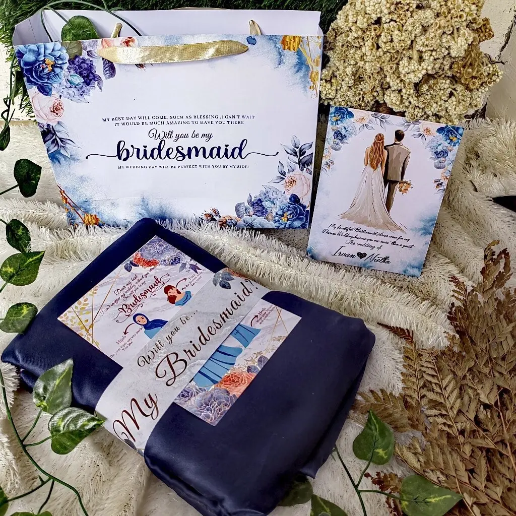 READY PAKET [LENGKAP + PAPERBAG] BRIDESMAID SATIN POLOSAN KEBAYA POLOS