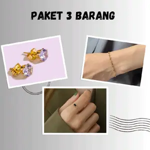 3 Barang FREE 1 Bebas Pilih Paket Hemat Perhiasan Titanium Elegan