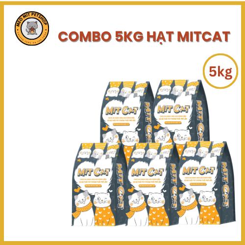 (Tặng 1 Hộp Đựng) Combo 5KG hạt MITCAT vị cá ngừ thơm ngon, giúp Mèo giảm rụng lông