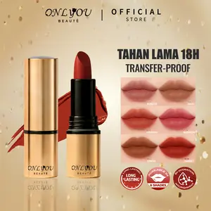 ONLYOU All-day Wear Powdery Lipstik  Waterproof Matte Lipstick Transferproof Lipcream Long Lasting Lip Makeup 【BPOM Certification】