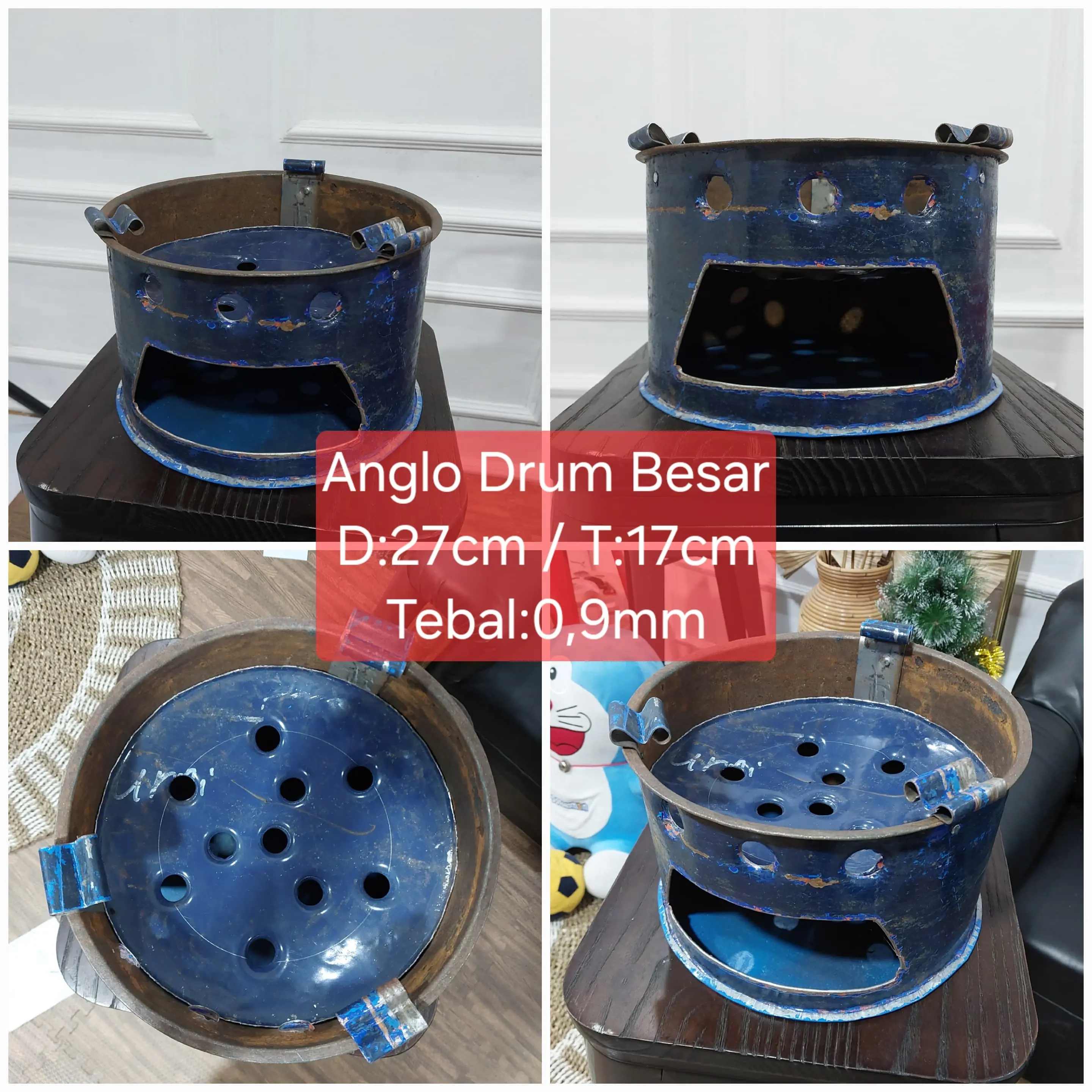 Anglo Drum Tebal 0.9mm / Kompor Arang Tradisional / Tungku Angkringan