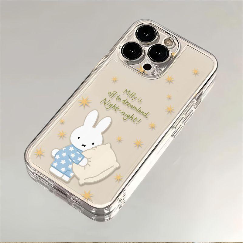 Không Ố Vàng | Ốp Lưng iPhone Miffy Mặc Bộ Ngủ Ôm Gối Chủ Đề Chúc Ngủ Ngon Họa…