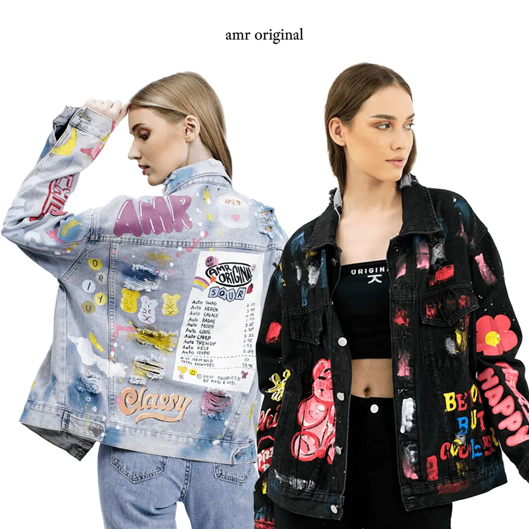 AMR Original - AMR Birthday 2582 / 528 - Denim Jacket - Jaket Jeans Oversize - Outwear Wanita