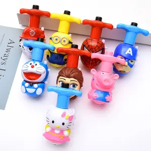 Mainan Flashing Top Mainan Gasing LED Musik Mainan Gangsing Karakter 3D Light & Music Toys