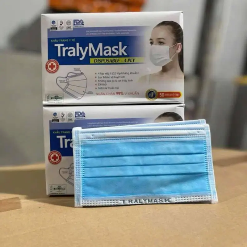 THÙNG 5H tặng 1 HỘP ( 50 cái/ hộp ) Khẩu Trang Y Tế 4 Lớp Dày Đẹp Cao cấp 1
