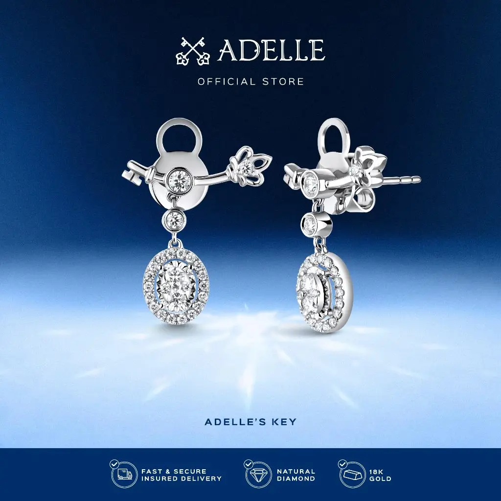 Adelle Jewellery - Kaylie Diamond Earrings - Anting Emas Berlian