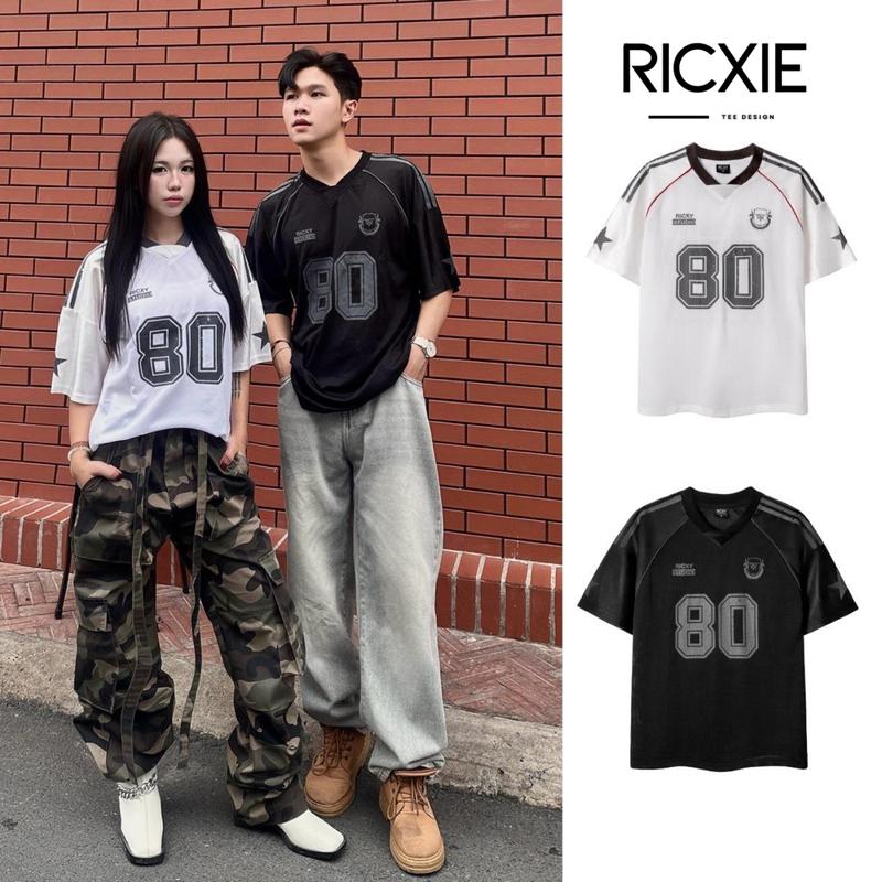 Áo thun nam nữ số 80 Top Cổ Tròn Nam Nữ Unisex Menswear Trắng Đồng áo hot trend hiện nay