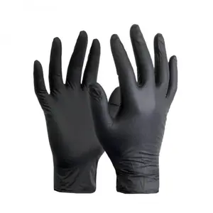 Handglove Nitrile 100PCS BLACK/HITAM Tebal Super Kuat untuk medis dan industri Sarung Tangan Cleaning