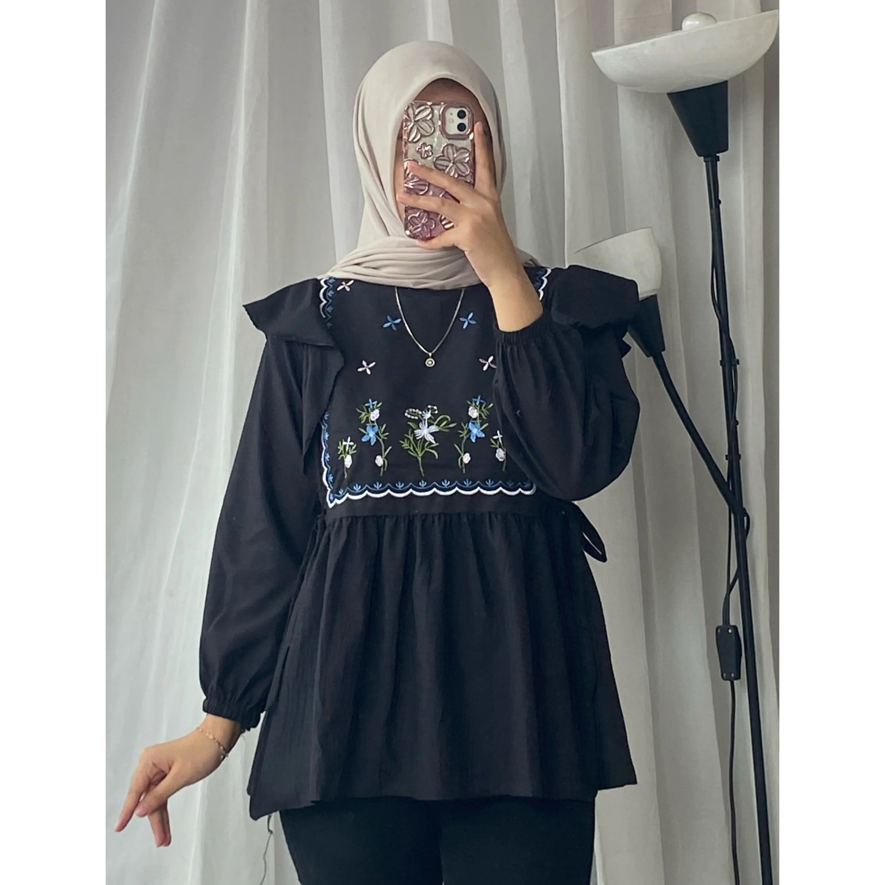 NADIN BLOUSE KATUN BORDIR | ATASAN WANITA TERBARU TERMURAH