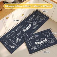 Gambar alas dapur anti selip, alas anti minyak, alas lantai, karpet anti noda, karpet dapur rumah tangga, 2 in 1 - DP01-[40*60+40*120] dari TOM Mall Kab. Tangerang 1 Tokopedia