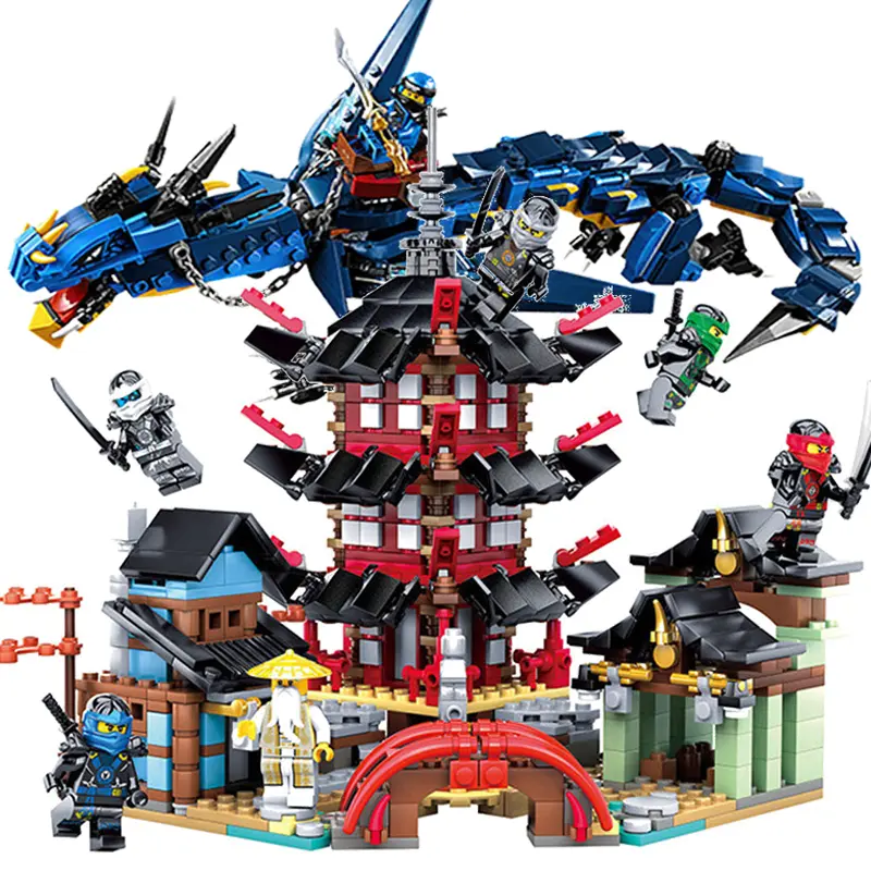 Ninja Temple Building Blocks Toys for Kids - Over 800pcs Puzzle Set