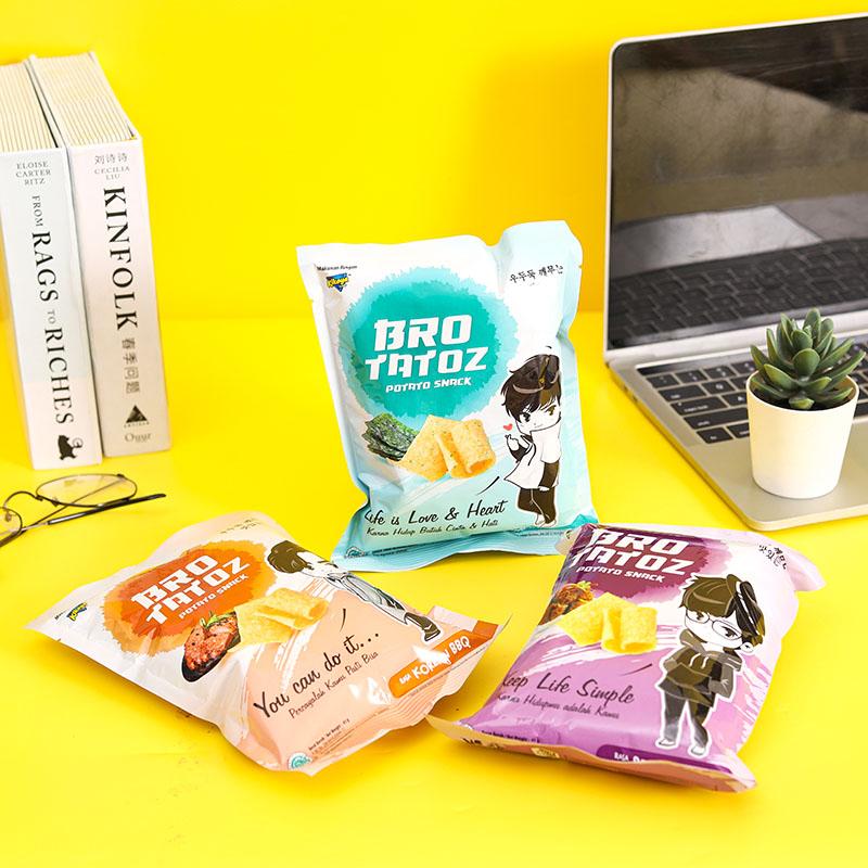 PAKET BROTATOS 15 PCS ANEKA RASA Rendahlemak Rendah gula snack makanan ringan potatochips Snacks Food Cemilan Pedas Keripik PisangKripik Banana Kentang Manis 0
