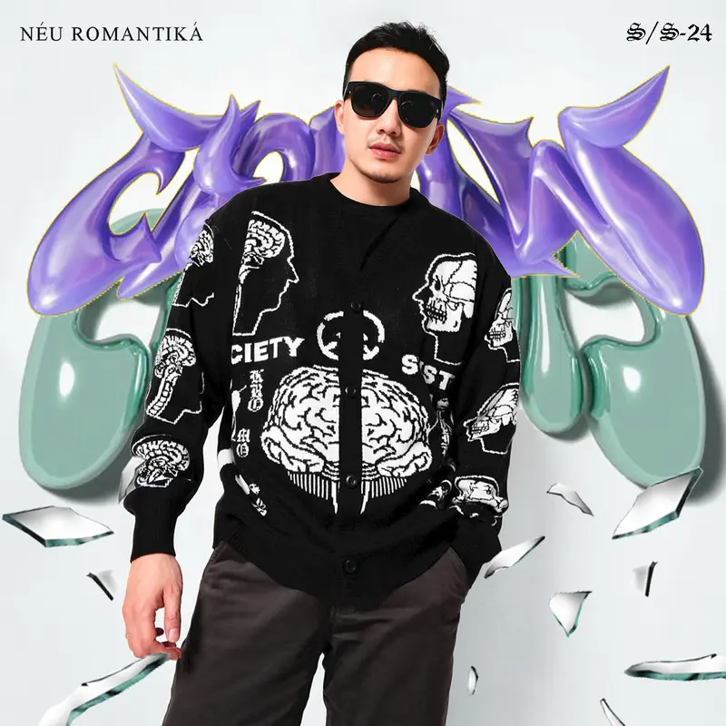 Irish Kelly Cardigan Society System Black Knitwear | Jaket Rajut Hitam Knit 0