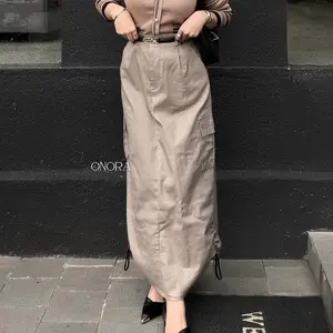Rok Cargo Bawahan Wanita Bahan Katun Twill Alexa Skirt