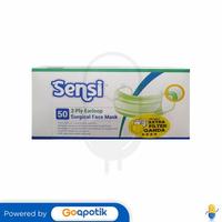 Gambar SENSI 3PLY SURGICAL FACE EARLOOP MASKER 50 PCS dari Apotek Adapotek Padangsambian by GoApotik Kota Denpasar 2 Tokopedia