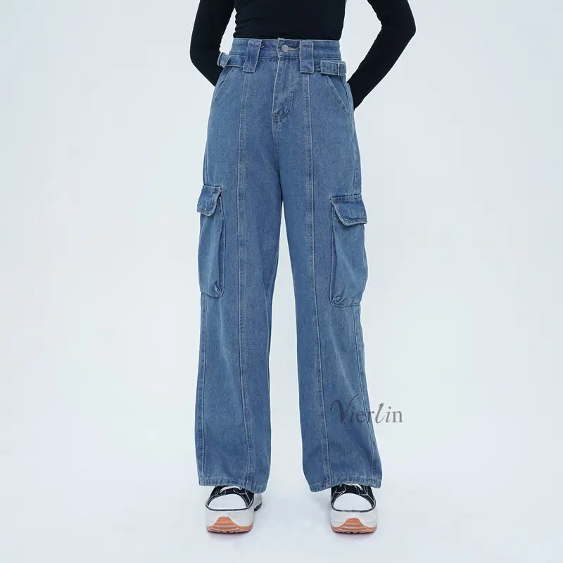 VIERLIN - Jeans 1581 1582 - CELANA JEANS CARGO  | JEANS HIGHWAIST JEANS BAGGY JEANS BOYFRIEND JEANS SKINNY JEANS CUTBRAY CELANA JEANS RIPPED JEANS KULOT JEANS WANITA FLARE JEANS LOOSE JEANS PANJANG JEANS HW 1
