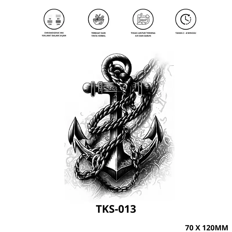 tato temporer premium semi permanen tattoo fruit ink tattoo jangkar temporary 1