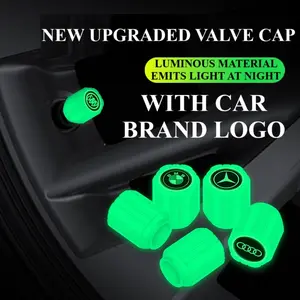 Penutup / Tutup Pentil Ban Mobil Tutup katup Bersinar di malam gelap Universal Mobil / Sepeda Motor / Sepeda Glow at night Tutup Pentil Ban Neon Glow In The Dark Mobil Motor Sepeda Luminous