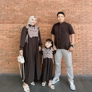 DRESS Wanita Muslim SAFWA B.N BY NK_ORIGINAL, Baju Gamis Dewasa Panjang, Bahan KENIT  mix MARINASIL Nyaman