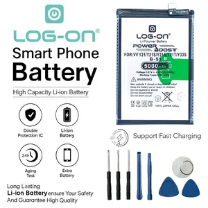 Baterai Log on B-S1 Untuk Vivo Y21 2021 / Vivo Y21S / Vivo Y33S 4G / Vivo Y21A  / Vivo Y21T BS1 Power Boost 5000mAh Original 1 Tahun Garansi Battery Batre