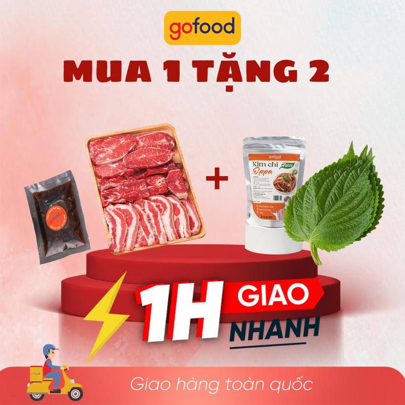MUA 1 TẶNG 2 COMBO NƯỚNG 1 TẶNG NGAY HN KIM CHI & LÁ NHÍP hoặc 2 Lá Nhíp HCM 2 LÁ NHÍP - Ship hỏa tốc HN & HCM