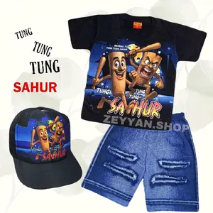 BAJU ANAK CEWEK COWOK MOTIF ANOMALI TUNG TUNG SAHUR SETELAN ANAK LAKI LAKI DAN PEREMPUAN MOTIF ANOMALI TUNG TUNG SAHUR USIA 1-10 TAHUN Fashion Katun Parsel