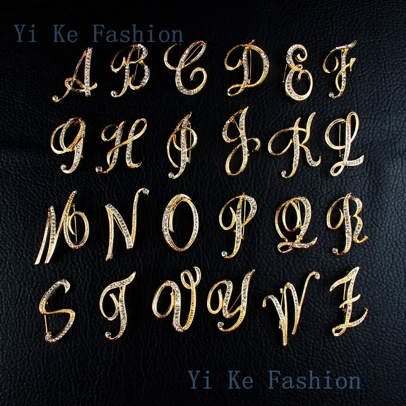 shawl pin  Letter Brooch Pins, Initial Brooches, For Women, Craft, Gold Color, Letters A-Z  shawl pin shawl fixed buckle headscarf pin ring